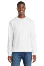 Port & Co Fan Favorite Fleece Crewneck Sweatshirt. PC850 White
