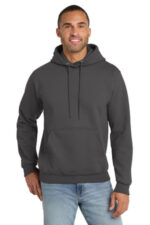 Port & Co Tall Essential Fleece Pullover Hooded Sweatshirt. PC90HT Charcoal