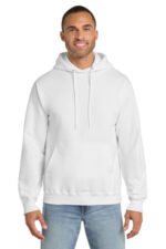 Port & Co Tall Essential Fleece Pullover Hooded Sweatshirt. PC90HT White