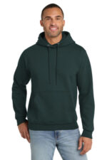 Port & Co Essential Fleece Pullover Hooded Sweatshirt. PC90H Dark Green