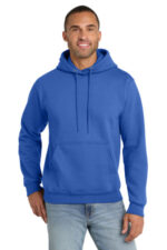 Port & Co Essential Fleece Pullover Hooded Sweatshirt. PC90H Royal