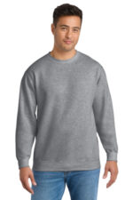 Port & Co Tall Essential Fleece Crewneck Sweatshirt. PC90T Athletic Heather