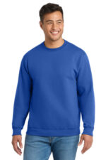 Port & Co Tall Essential Fleece Crewneck Sweatshirt. PC90T Royal
