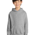 Port & Co Youth Core Fleece Pullover Hooded Sweatshirt. PC90YH Ash