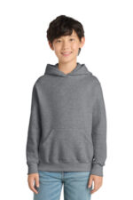 Port & Co Youth Core Fleece Pullover Hooded Sweatshirt. PC90YH Athletic Heather
