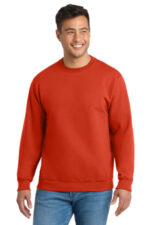 Port & Co Essential Fleece Crewneck Sweatshirt. PC90 Orange