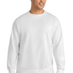 Port & Co Essential Fleece Crewneck Sweatshirt. PC90 White