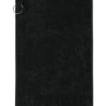 Port Authority Grommeted Hemmed Towel PT400 Black