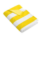 Port Authority Cabana Stripe Beach Towel. PT43 Sunflower Yellow