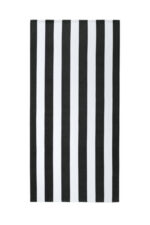 Port Authority Value Cabana Stripe Beach Towel PT45 Black