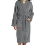 Port Authority Plush Microfleece Shawl Collar Robe. R102 Deep Smoke