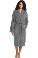 Port Authority Plush Microfleece Shawl Collar Robe. R102 Deep Smoke