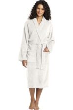 Port Authority Plush Microfleece Shawl Collar Robe. R102 Marshmallow