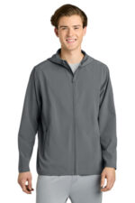 Richardson Barrage Hooded Wind Jacket RA7400FZH Charcoal