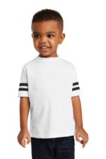 Rabbit Skins Toddler Football Fine Jersey Tee. RS3037 White/ Black