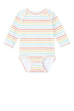 Rabbit Skins Infant Long Sleeve Jersey Bodysuit RS4421 Rainbow Stripe