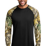 Russell Outdoors Realtree Colorblock Performance Long Sleeve Tee RU151LS Black/ Realtree Edge