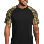 Russell Outdoors Realtree Colorblock Performance Tee RU151 Black/ Realtree Edge