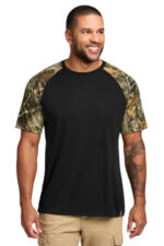 Russell Outdoors Realtree Colorblock Performance Tee RU151 Black/ Realtree Edge