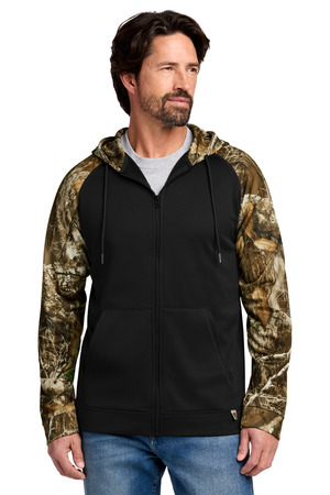 Russell Outdoors Realtree Performance Colorblock Full-Zip Hoodie RU452 Black/ Realtree Edge