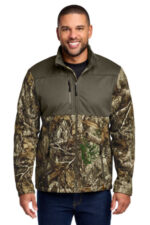 Russell Outdoors Realtree Atlas Colorblock Soft Shell RU601 Cargo Brown/ Realtree Edge