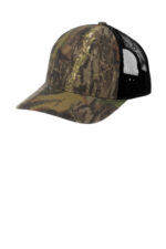 Russell Outdoors Camo Snapback Trucker Cap RU900 Mossy Oak New Break Up/ Deep Black