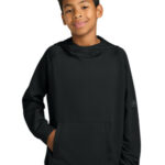 Richardson Youth Charge Performance Fleece Long Sleeve Hoodie RY7200LSH Black