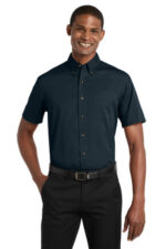 Port Authority Short Sleeve Twill Shirt. S500T Classic Navy