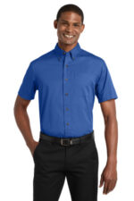 Port Authority Short Sleeve Twill Shirt. S500T Faded Blue