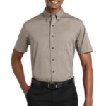 Port Authority Short Sleeve Twill Shirt. S500T Stone