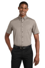 Port Authority Short Sleeve Twill Shirt. S500T Stone