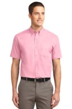 Port Authority Short Sleeve Easy Care Shirt. S508 Light Pink