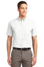 Port Authority Short Sleeve Easy Care Shirt. S508 White/ Light Stone