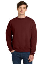 Champion Powerblend Crewneck Sweatshirt. S6000 Maroon