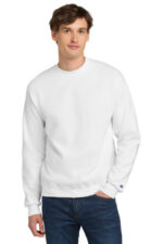 Champion Powerblend Crewneck Sweatshirt. S6000 White