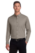 Port Authority Long Sleeve Twill Shirt. S600T Khaki