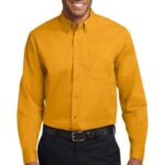 Port Authority Extended Size Long Sleeve Easy Care Shirt S608ES Athletic Gold/ Light Stone