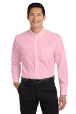Port Authority Extended Size Long Sleeve Easy Care Shirt S608ES Light Pink