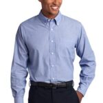 Port Authority Crosshatch Easy Care Shirt. S640 Chambray Blue