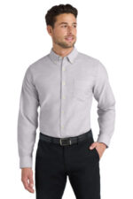 Port Authority SuperPro Oxford Shirt. S658 Gusty Grey