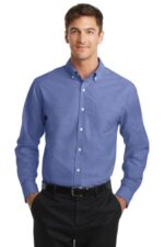 Port Authority SuperPro Oxford Shirt. S658 Navy