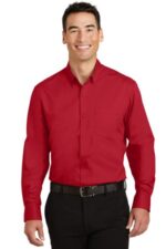 Port Authority SuperPro Twill Shirt. S663 Rich Red
