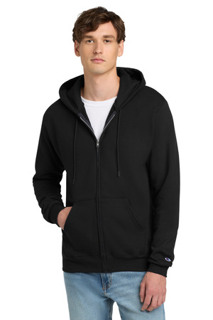 Champion Powerblend Full-Zip Hoodie. S800 Black