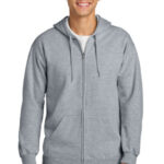 Gildan Softstyle Midweight Fleece Full-Zip Hooded Sweatshirt SF600 Ring Spun Sport Grey