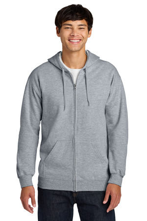 Gildan Softstyle Midweight Fleece Full-Zip Hooded Sweatshirt SF600 Ring Spun Sport Grey