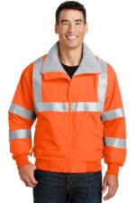 Port Authority Enhanced Visibility Challenger Jacket with Reflective Taping. SRJ754 Safety Orange/ Reflective
