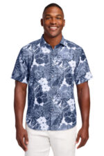 Tommy Bahama Coconut Point Playa Flora Short Sleeve Shirt ST325929TB Blue Note
