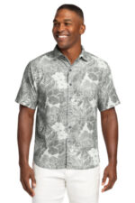 Tommy Bahama Coconut Point Playa Flora Short Sleeve Shirt ST325929TB Light Grey