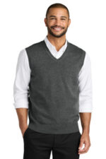 Port Authority Easy Care Sweater Vest SW2860 Charcoal Heather