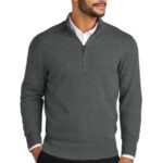 Port Authority Easy Care 1/4-Zip Sweater SW2900 Charcoal Heather
